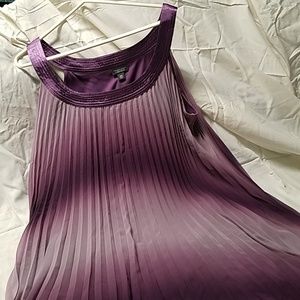 Purple ombre pleated dress